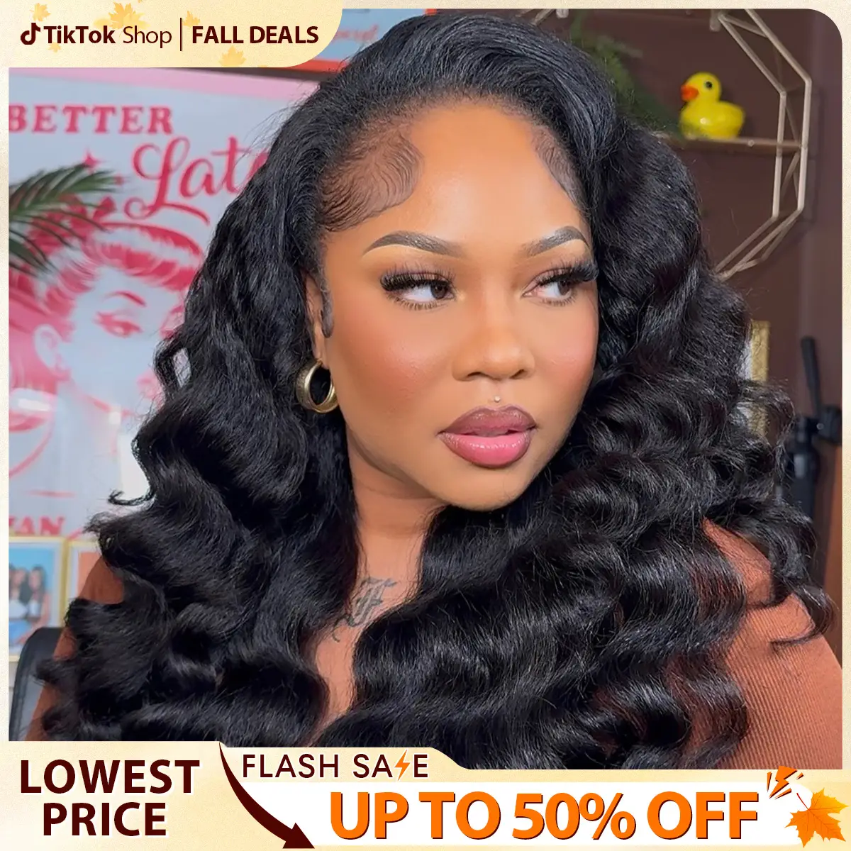 [HALF WIG]CurlyMe Invisible Hairline Afro Kinky Curly & Kinky Straight Half Wig Curly Hair With Draw-string Glueless Human Hair Wigs - Natrual Black #