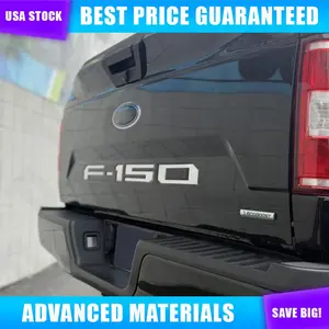 3D Raised Gloss Chrome Tailgate Inserts Letters Emblems fit for F-150 2014-2020