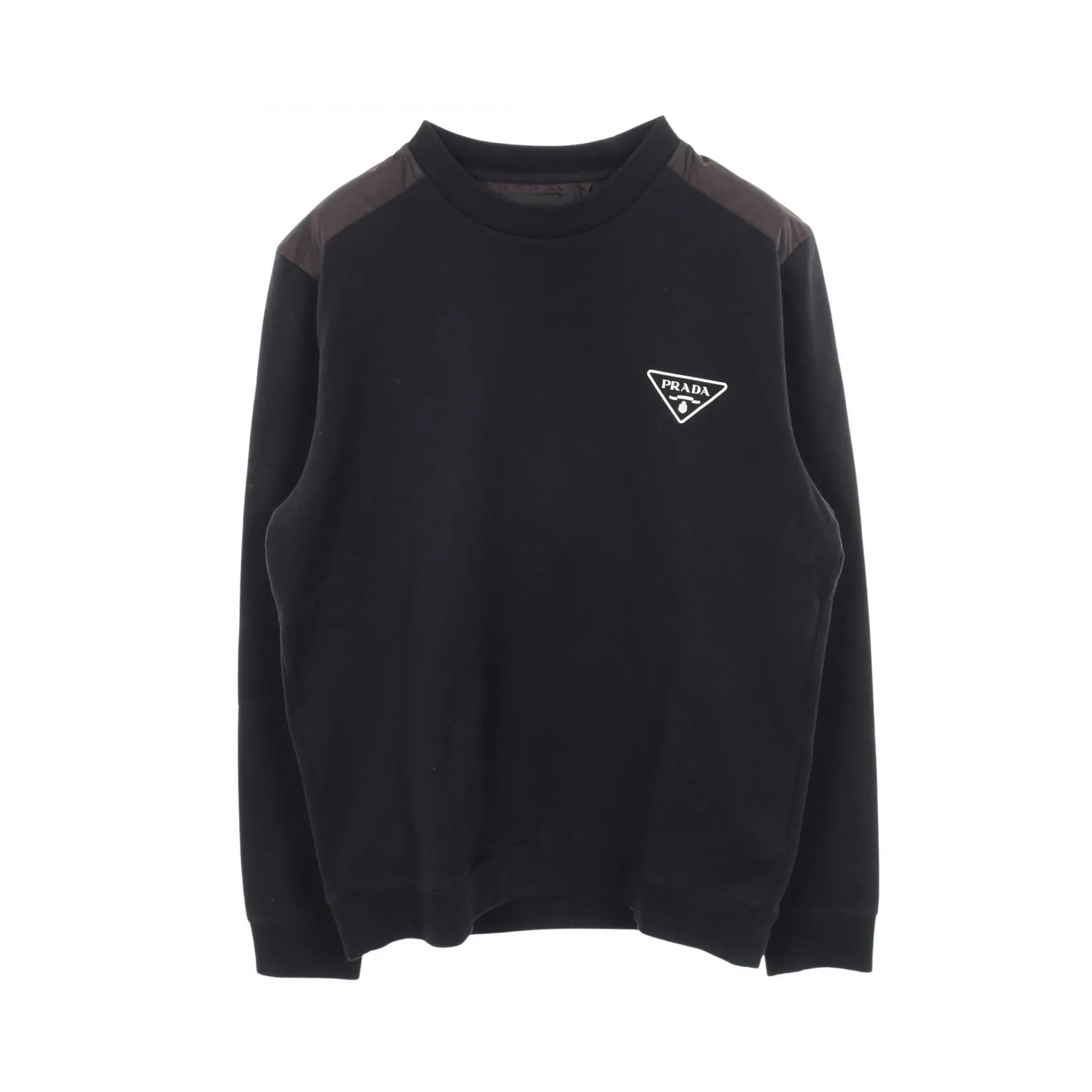 Pre-owned PRADA Cotton Small Leather Goods Triangle Logo Sweatshirt