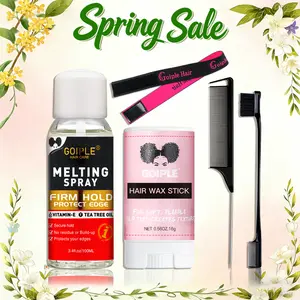 Goiple 5 Count Wig Melting Spray Strong Hold No Residue Lace Bond Adhesive for Closure Wigs and Hairline Creates an Invisible Secure Seal