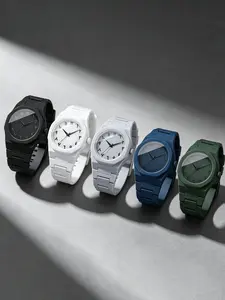 5pcs Fashion Men's Watches Set, Business Casual Analog Quartz Watch, Blue Dial, Alloy Case, Party Style, All Seasons