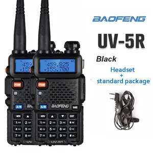 Baofeng UV-5r Ham Radio, Dual Band Handheld Walkie Talkie Portable, 1800mah Lithium Battery, Includes Earpiece, Ideal for Hunting & Survival Gear