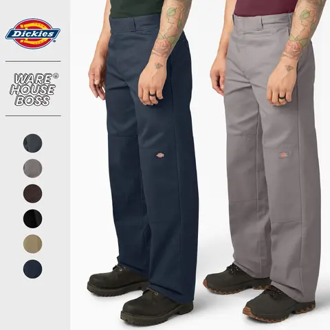 DICKIES Men's 85283 Loose Fit Work Pants Double Knee Work Trousers Cell Phone Pocket Loose Fit Work Uniform Casual Hip Hop Harem 28" to 52"