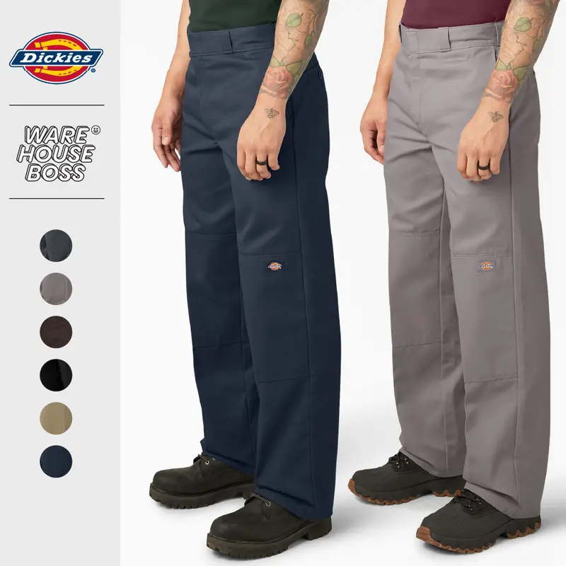 DICKIES Men's 85283 Loose Fit Work Pants Double Knee Work Trousers Cell Phone Pocket Loose Fit Work Uniform Casual Hip Hop Harem 28" to 52"