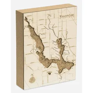 Walloon Lake, Michigan Topographic Cork Decoration