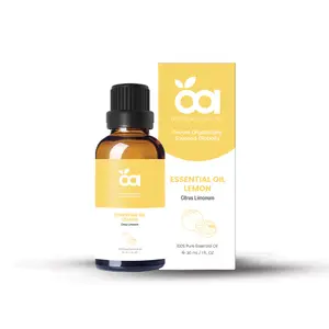 Lemon Essential Oil by Organic Alley (1 Fl Oz) | Pure, Undiluted Citrus Limonum Oil for Skin, Cleaning | Fresh, Zesty Scent