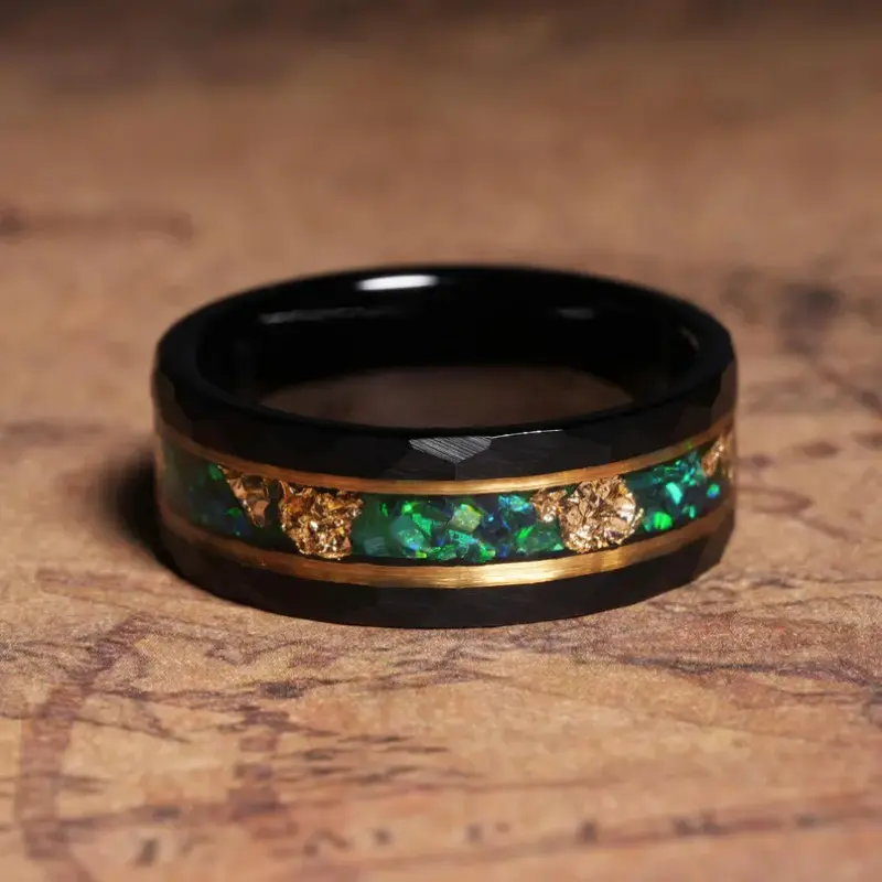 Diamond edged black background gold foil