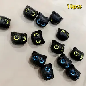 Cute Cat Resin Beads with Big Eyes, DIY Bracelet Necklace Earring Jewelry Making Accessories, Party Event Decorations, Beading Making
