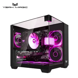 YEAH MAGIC Astral X1 Pro Gaming Desktop PC,AMD Ryzen 5 5500 (Up to 4.2 GHz) CPU, GeForce RTX 3050 6GB, 1TB NVME SSD, 16GB DDR4 RAM 3200MHz, 650W PSU, 5 ARGB Fans, Windows 11 Home 64-bit WIFI Gaming PC