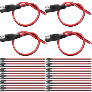 8Pcs 14 AWG Connectors Cable Compatible with SAE 30cm 2 Pin Single Plug Quick Disconnect Power Automotive Extension Cable for Motorcycles Cars Charger,Hand Tools Kits,Springtok home tool