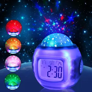 Alarm Clock,  Sleep Clock Starry Sky Night Light Star Projection Clock Music Digital Clock