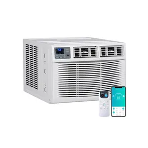 Window Air Conditioner with Heat & Cool, 18000 BTU Wjindow AC Units with WiFi & Remote – Cools 1,000 Sq.ft., 4 Modes & 4 Fan Speeds, Quiet Operation for Bedrooms