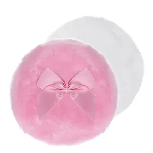 2 Pcs Large Body Powder Puff, 3.5 Inch Powder Puff for Body Powder, Soft Washable Reusable Dusting Powder Puff, Big Fluffy Powder Puff for Wet Dry Makeup Face Body