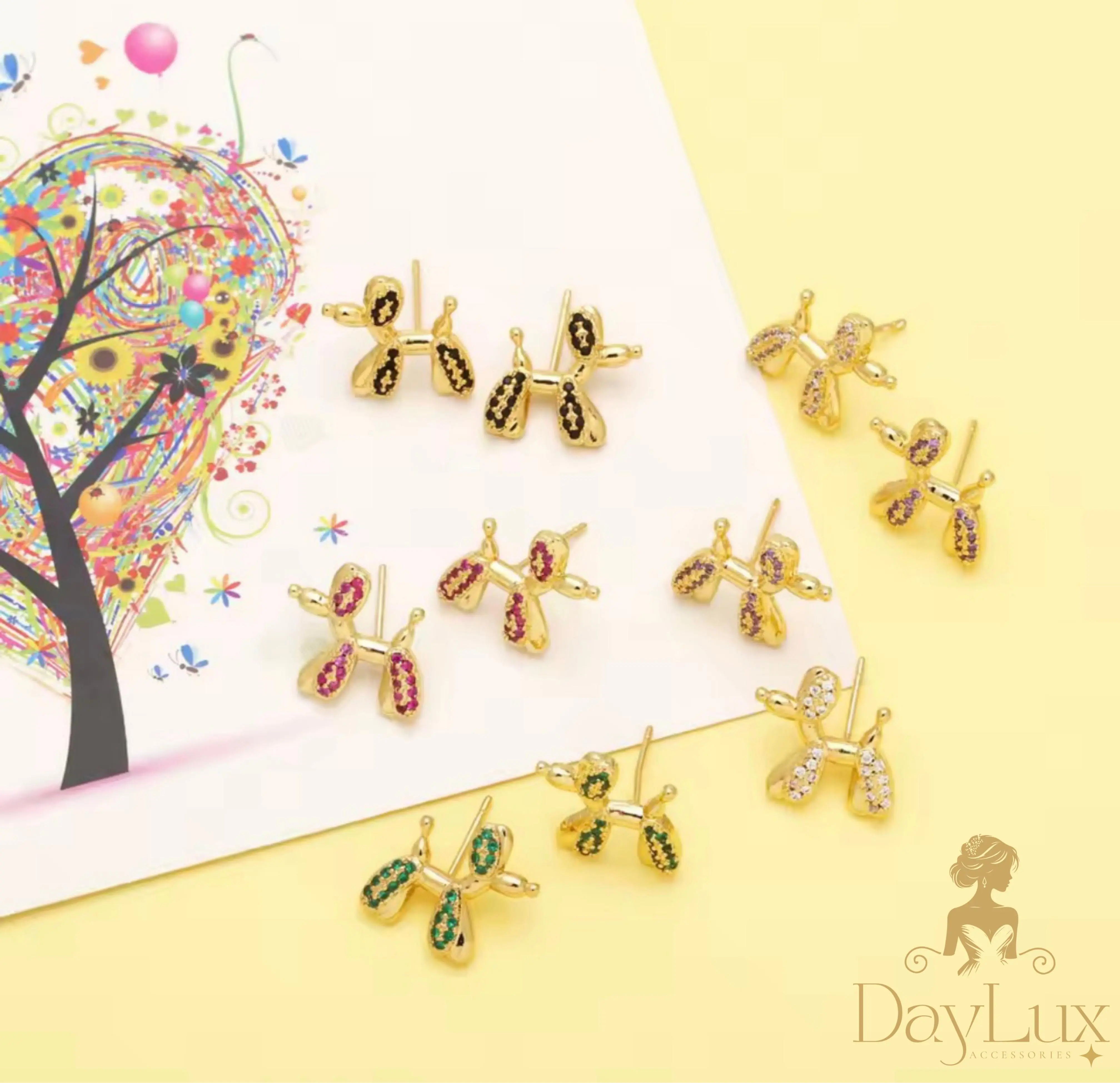 Balloon Dog Stud Earrings – Stainless Steel