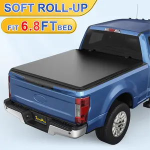 TonnePlus Soft Roll Up Truck Bed Tonneau Cover Compatible with 2017-2026 Ford F-250 F-350 SuperDuty ; Lightning | 6.8FT (81.9") Bed |