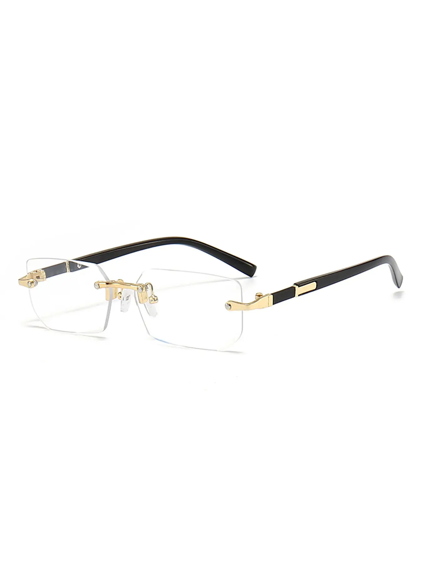 Rimless Photochromic Sunglasses for Women & Men, Trendy Frameless Rectangular Sunglasses Retro Shades Fashion Travel Lightweight Durable UV400 Cycling Eyewear, Fashionable Frames Sunglasses