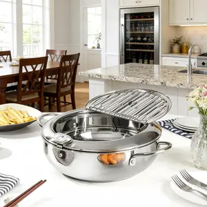 Non-Stick Deep Fryer with Lid Oil Rack Stainless Steel 5 Free Gifts for Kitchen Enthusiasts Ideal for Frying deep fryer pot