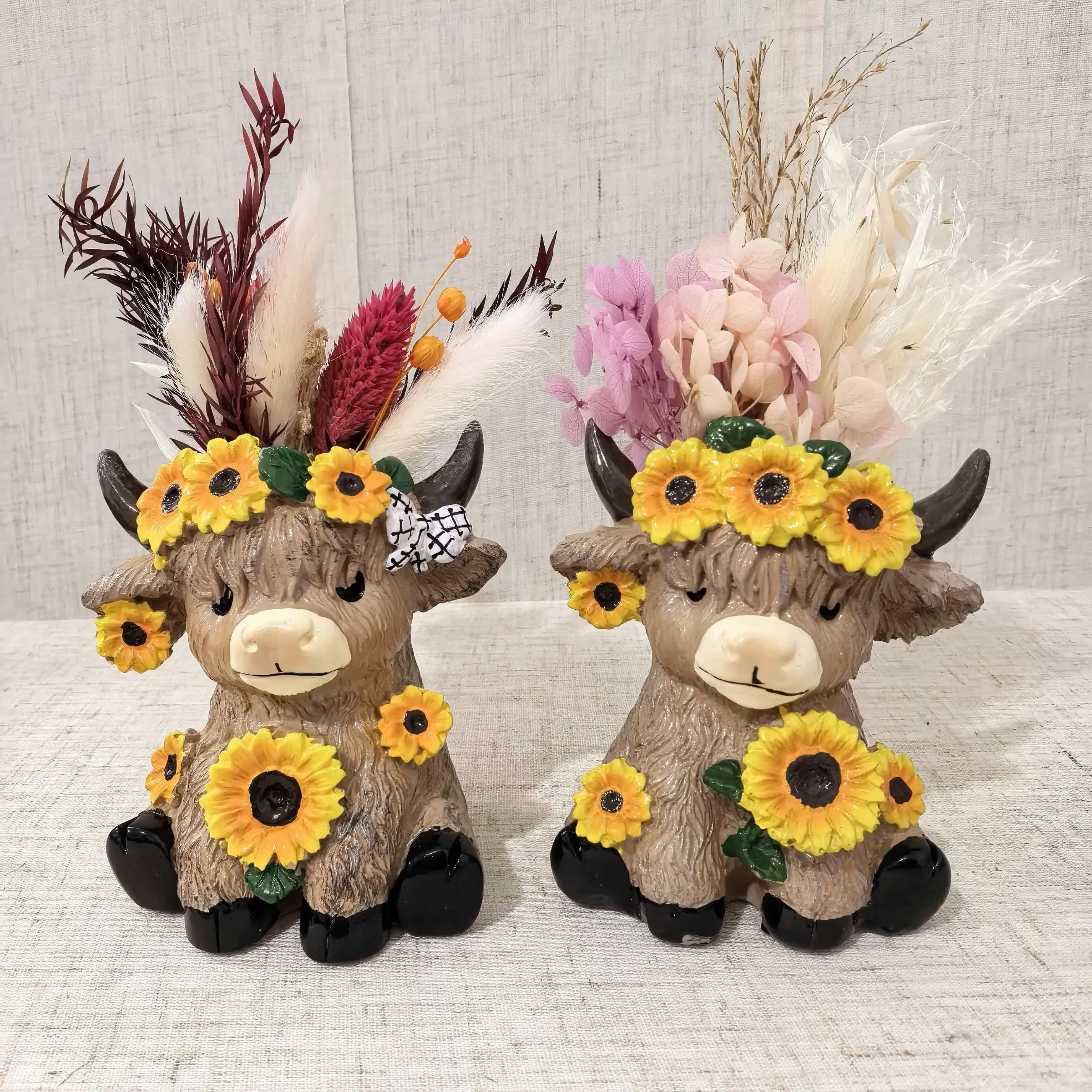 Cute Cow-Shaped Flower Vase Set, Includes Two Styles, Perfect for Spring, Suitable for Succulents and Small Flowers, Window Sill and Desk Decor, Cute Desktop Decoration, Home Decorative Vase, Decorative Flower Vessel, Decorative Vases For Home Decor