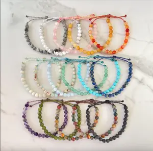 Gemstone Beaded Bracelet/Anklet, Waterproof Bracelet, Real Gemstone Jewelry, Adjustable Beaded Bracelet, Colorful Surfer Bracelet