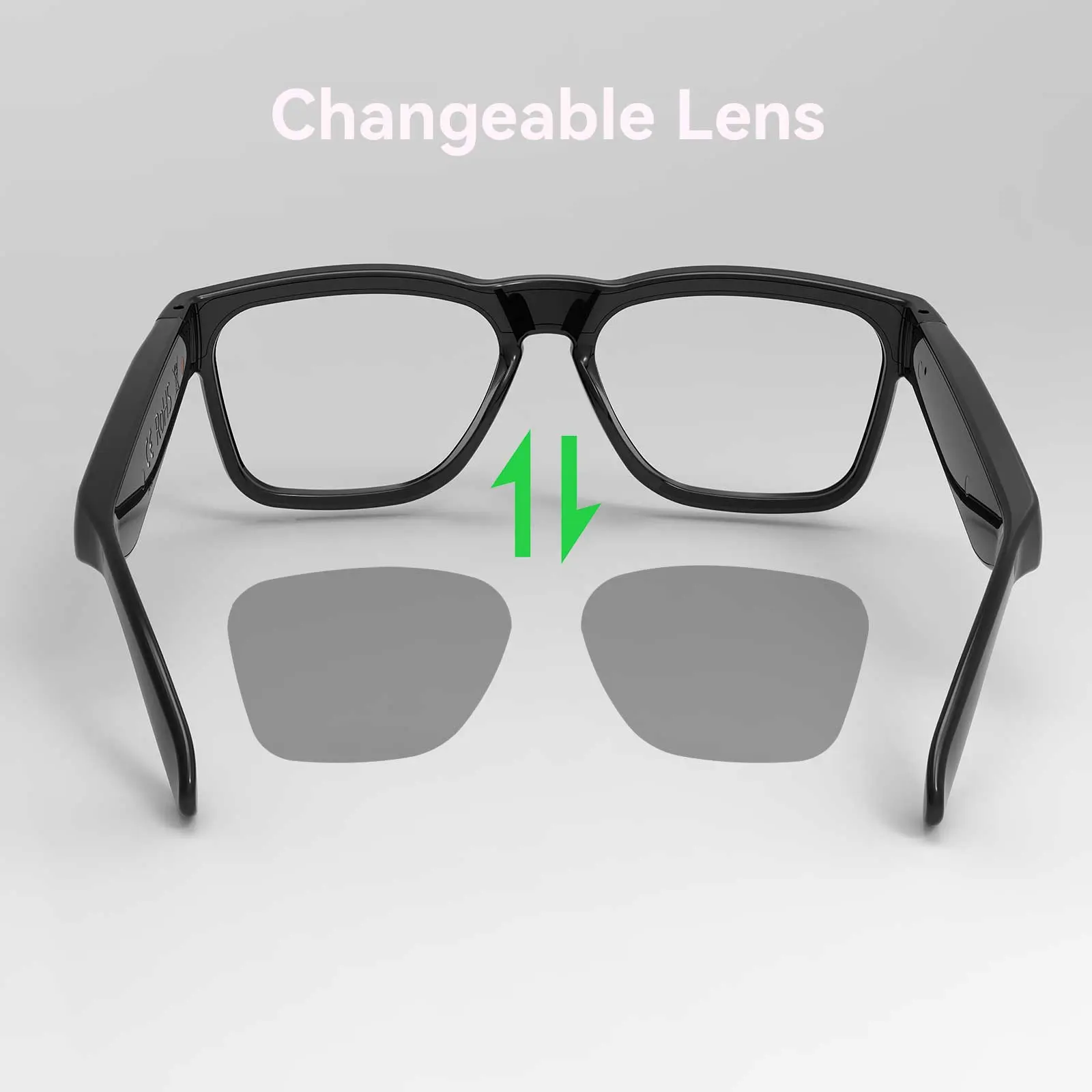 OhO Lunettes Intelligentes Caméra 64Go Bluetooth Oreille Ouverte - Protection UV - Enregistrement Vidéo - Hommes Femmes