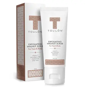 Exfoliating Face Scrub - Walnut Facial Exfoliator, Gentle Scrub for Face and Body; Great Exfoliant for Women or Men