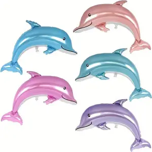 Dolphin Balloons 46 Inch Foil Balloons Sea Balloons Shape Mylar Balloons Ocean Animals Balloons Party Decorations (5 colors/lot)