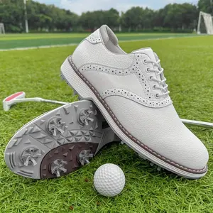 Men'SGolfShoes,ProfessionalAnti-SlipComfort,LargeSize39-48,SportsCasualStyle,FauxUpper,RubberSole,BreathableFabricLining,Lace-UpClosure,All-SeasonOutdoorSportsFootweargolfshoes