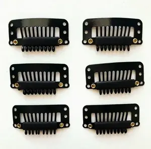 Wig-fixing Snap Pins—Ten Black U-Shaped Clip Snaps for Women's Wig Hair Extensions Made of Polyester and Iron