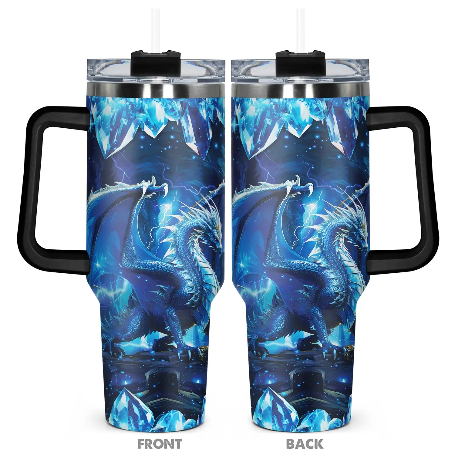 1pc, Gifts for Dragon Lover 40oz Tumbler, Insulated Tumbler Mug, Flying Dragon Print, Insulated Travel Drinkware, Thermal Tumbler, Gift for Any Occasion: Birthdays, Holidays, Vacuum Insulated Cup, Insulated Water Cup, Stainless Steel Tumbler