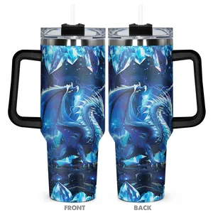 1pc, Gifts for Dragon Lover 40oz Tumbler, Flying Dragon Funny Print 40oz and Durable, Insulated Travel Drinkware, Gift for Any Occasion: Birthdays, Holidays, or Special Moments for Family, Friends, or Coworkers, Drinkware, Vacuum Insulated Cup