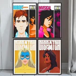 Dispatch Game Poster – Superhero Workplace Comedy Wall Art Print, Stylized Character Design Home & Room Decor, Aesthetic Poster Gift for Fans of Choice-Driven Video Games