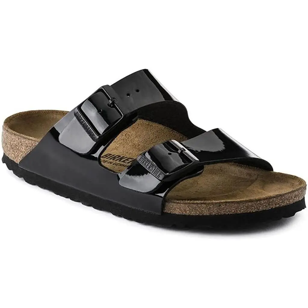 Birkenstock Arizona Birko-Flor Womens Sandals - Black Patent 1005292, Classic, Footwear