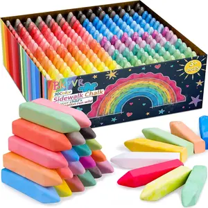 150 Pcs Jumbo Sidewalk Chalk Set for Kids, 30 Colors, Cone Shaped Giant Colorful Chalk Bulk, Non-Toxic Washable Chalk for Driveway, Pavement, Outdoors, Blackboard, Playground