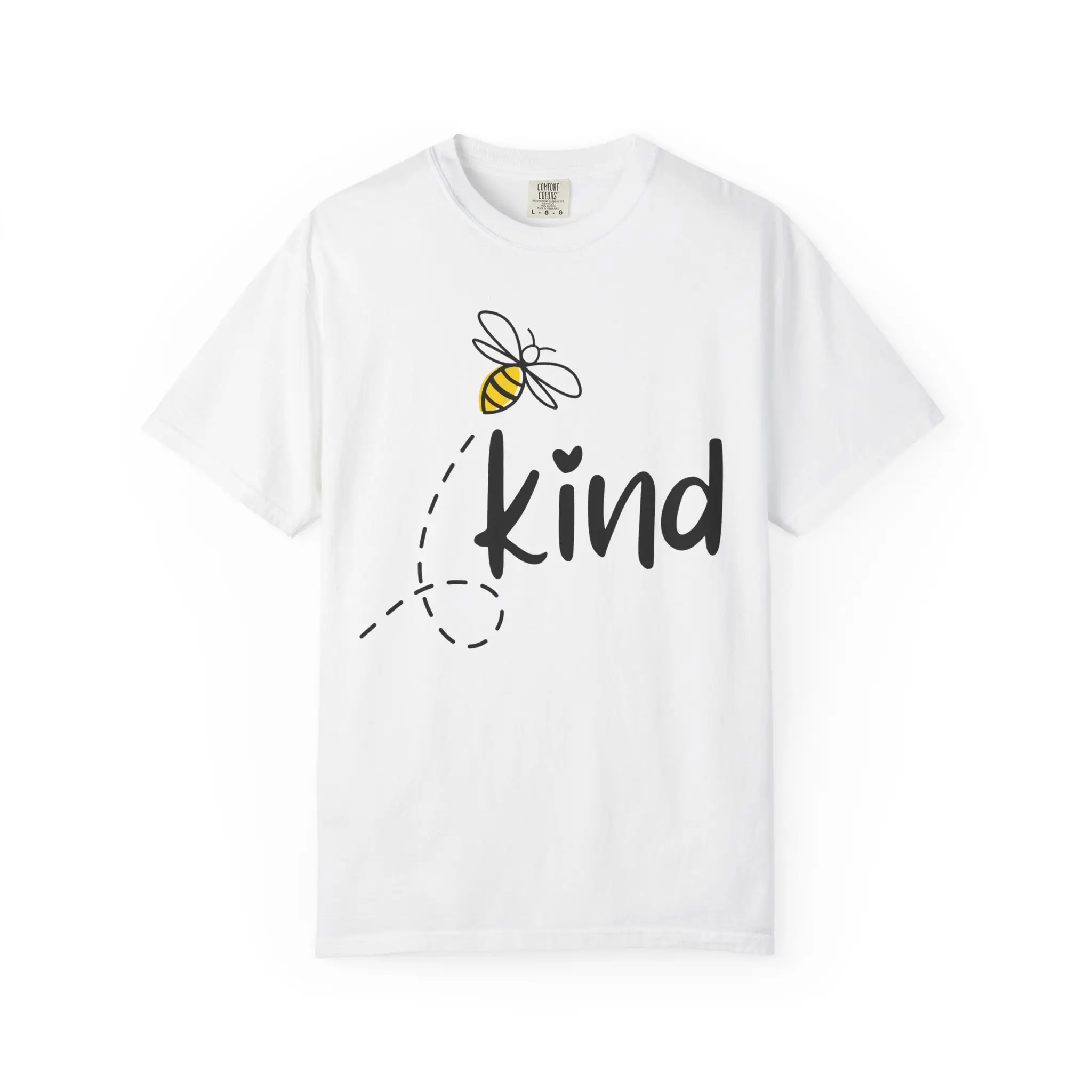 Bee Kind T-shirt Unisex Garment-Dyed Tee Eco-Friendly Apparel Gift for Her Kindness Theme Perfect for Everyday Wear Top Womenswear Streetwear Crewneck Short Sleeve Casual