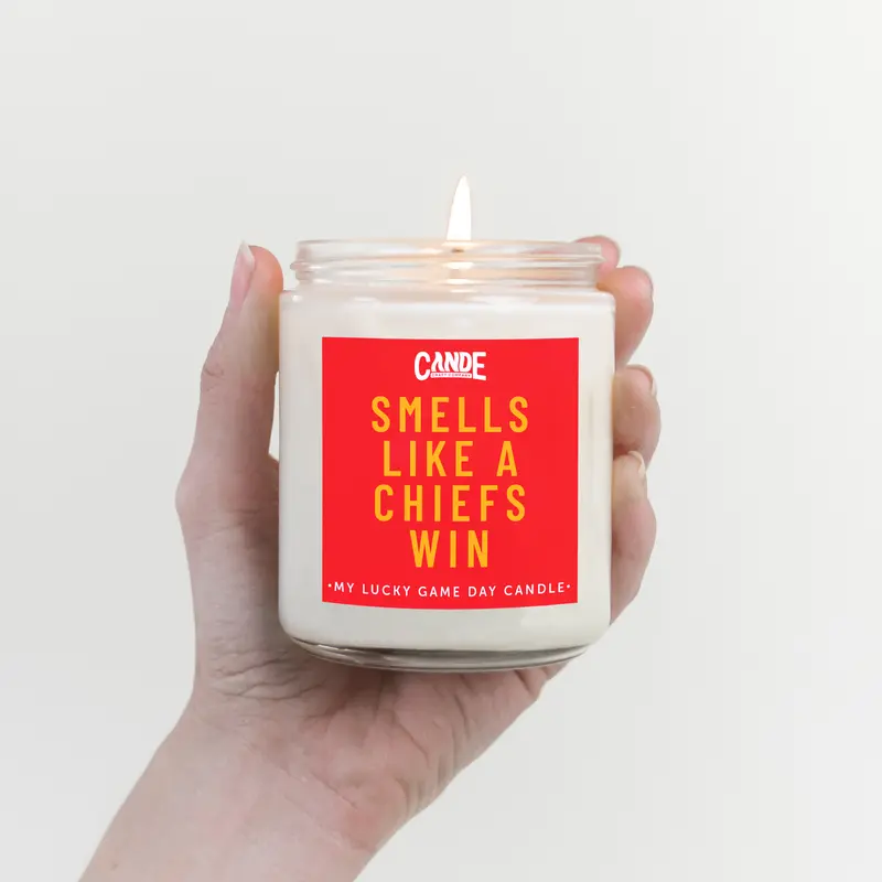 C&E Craft Co. Smells Like a Football Win Candle - 8 oz Soy Team Candle, Game Day Decor & Football Gift for Fans
