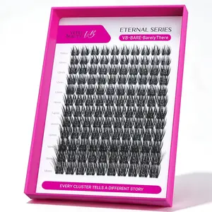 VEYESBEAUTY VB-Bare N43 False Eyelashes Eternal Series Lashes Barely There Natural Fluffy Lashes Upgraded 0.05mm Ultra-thin Band Low-density Fibers 50% Lighter Easy to Apply Beginner Friendly Makeup Cosmetic Eyelashes Extensions