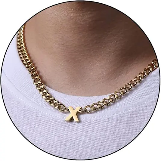 X letter necklace (gold)
