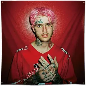 Eksent Flag Art Music Album Poster Hanging Tapestry Banner Flag ,Lil Peep tapestry ,indoor outdoor banner/tapestry room decor/art print/bedroom living room party decor/large wall tapestry/home decor tapestry/bedroom wall decor for Men Decor