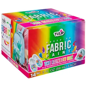 Tulip Brush-On Fabric Paint Rainbow 14 Pack Tulip Brush-On Fabric Paint Rainbow 14 Pack