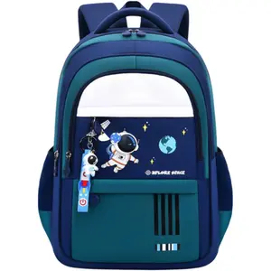 P-CPB032   Astronaut-space Backpack for Boys-Girls Elementary Middle School Bookbag Backpack for Girls Kids Lightweight Back Pack Blue-green