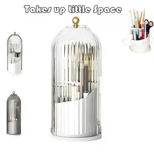 Rotating Electric Toothbrush Holder with Lid, Dustproof Toothpaste Rack, Bathroom Vanity Storage Box, Creative Gift for Father's Day