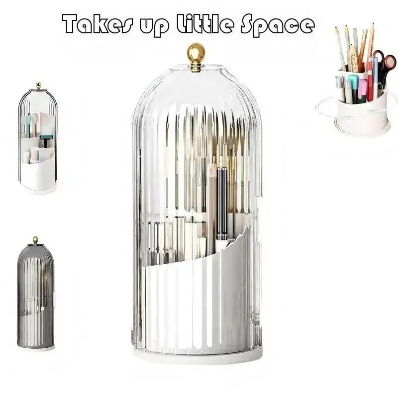 Rotating Electric Toothbrush Holder with Lid, Dustproof Toothpaste Rack, Bathroom Vanity Storage Box, Creative Gift for Father's Day