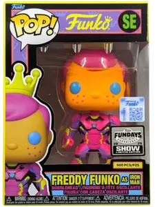 Funko Pop -Freddy Funko as Iron Man BlackLight (Fundays Show Edition) LE 500