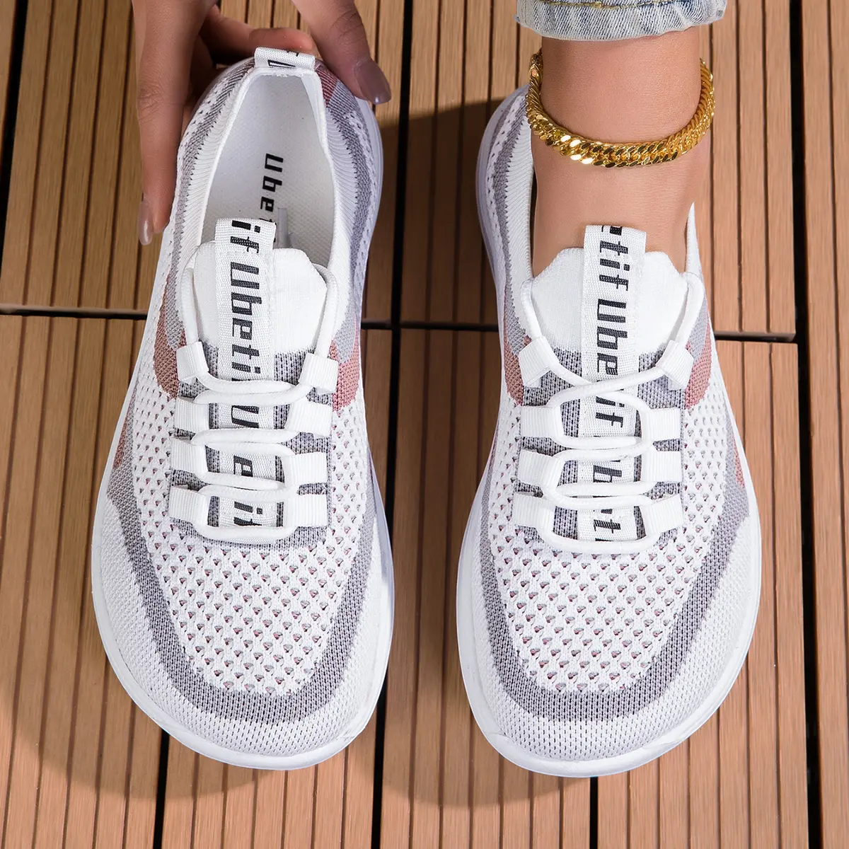 Ubetif Women'S Wide-Head Shoes  Slip-Ons with Supportive Soft Soles, Ideal for Running, Tennis Training, Long Walks, And Breathable Sports Activities