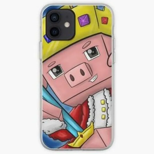 Technoblade Phone Case – Technoblade King Piggy Tribute Cover Gift for Fans Fit for iphone X, 11,12, 13, 14, 15 iphone 16 pro max case