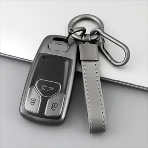 Titanium Car Key Cover Car Key Holder for Audi A4 B9 A1 A5 A6 Q3 Q7 S5 S7 Tt Tfsi Rs, Remote Control Protector Case Keychain Accessory