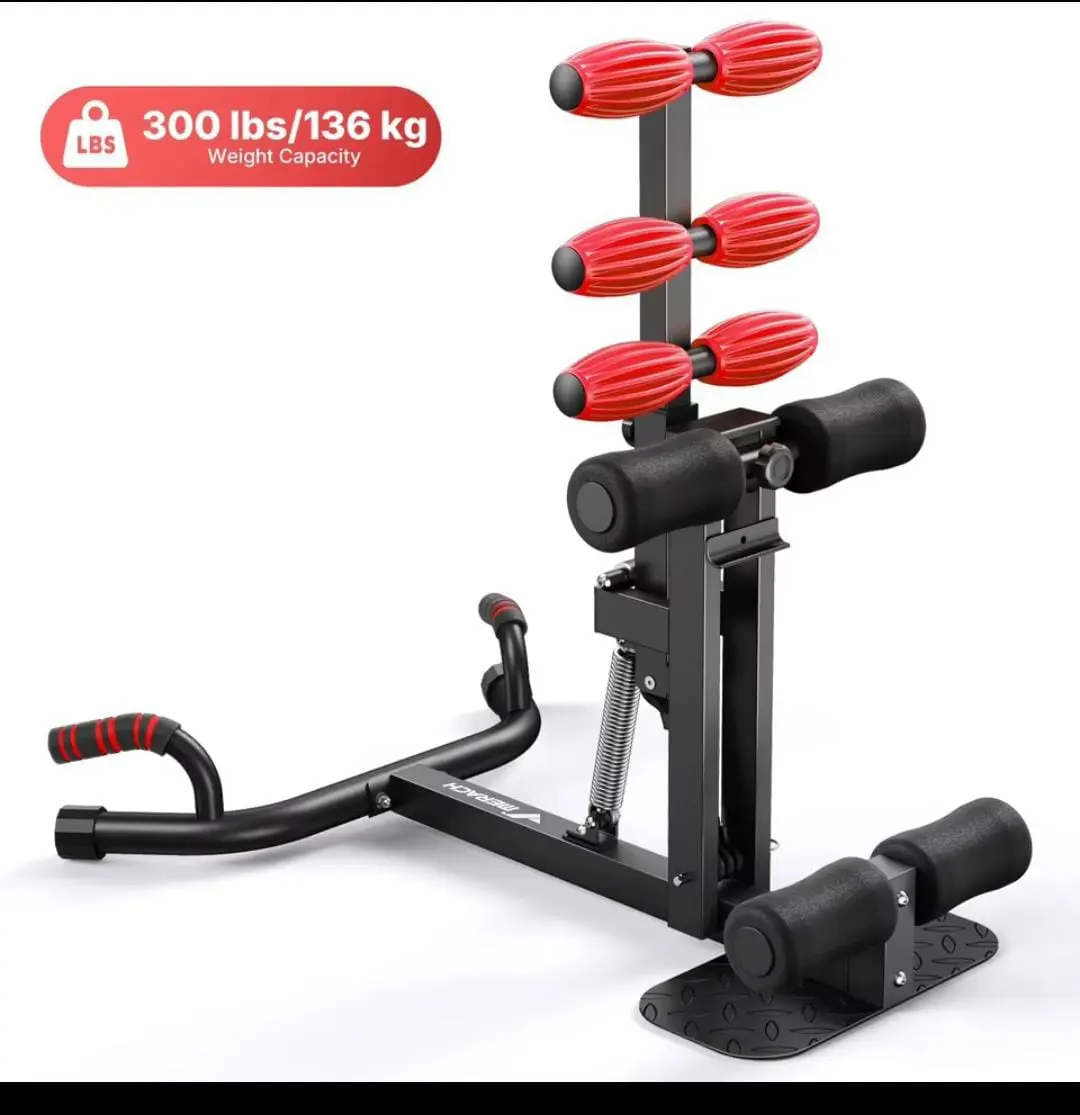 MERACH Multi-Functional Deep Squat Machine Adjustable Trainer Core & Abs Leg Push Up Workout Exercise Machine 300Lbs Capacity for Home Gym