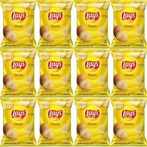 Lay's Classic Potato Chips, 1.5 Oz Bag, Value Pack of 12, Bundled By Shoppyway Snack Crunchy Crispy Tasty Savory