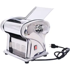 Hardware Electric Pasta Maker Noodle Maker Pasta Making Machine Dough Roller Cutter Thickness Adjustable Stainless Steel US 110V 135w one blade 2.5mm round noodle