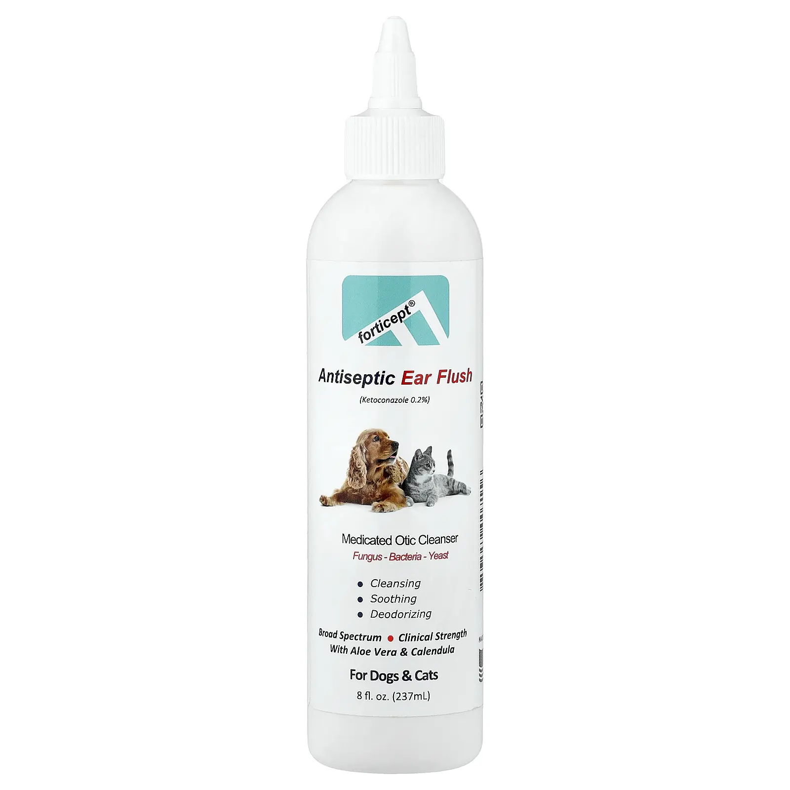 Forticept Antiseptic Ear Flush, For Dogs & Cats, 8 fl oz (237 ml)